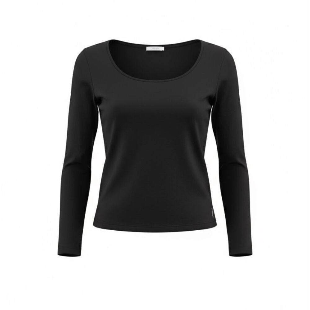A|X Armani Exchange Raglan Quarter Sleeve Stretch‎ Cropped Top Black Medium